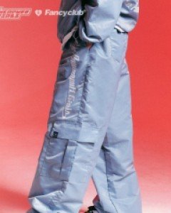 [PPG X FANCY] LETTERING NYLON CARGO PANTS (ICE GRAY)_F23PG1037