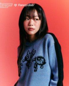 [PPG X FANCY] P.P.G TWO TONE DAMAGE KNIT (BLUE)_F23PG1032