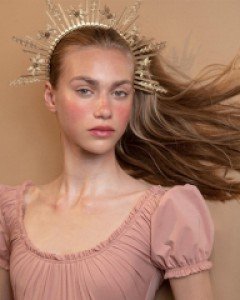 JAC_Maiden Leotard with short puff sleeves 211LE71VL_Blush