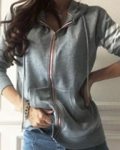 톰톰 후드 집업 니트 가디건 3컬러