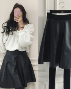 국내제작 / 기모 가죽 플레어 레깅스 치렝스 / 빅사이즈까지