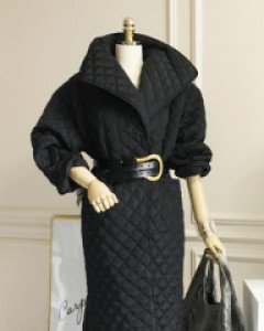 무료배송 / 유카모토 하이넥 누빔 퀼팅 경량 롱 패딩