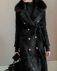 블랙라벨 / 베네타 폭스퍼 모헤어 럭스 롱 코트 / 신상 30% 할인중