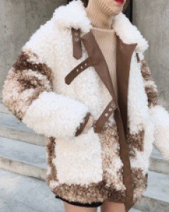 무료배송 / 안첼로 하이넥 뽀글이 양털 무스탕 2XL까지