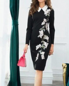 무료배송 / 보르도 엘레강스 자수 원피스 2XL까지