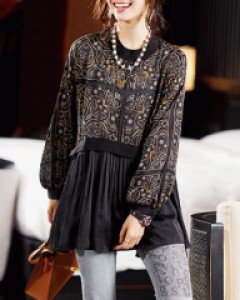 국내배송 / 나오미 노블블랙 럭셔리 블라우스