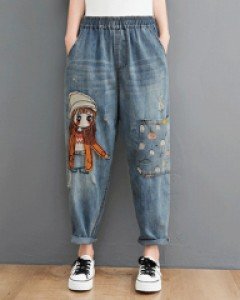 국내배송 / 다미타 볼빨간 와팬 항아지 데님팬츠