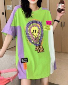 국내배송 / 몬스터 비비드컬러 박시 롱 티셔츠