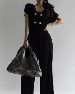 드레시아 부들부들 오피스 점프수트