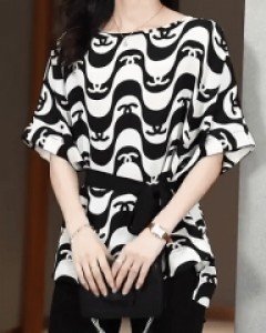 무료배송 / 글로리아 블랙앤 화이트 블라우스