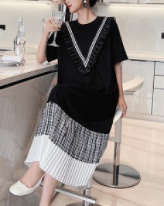 로제스 브이 프릴 박시 롱원피스