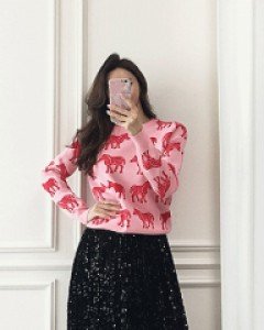 국내상품 / 르비아 레드홀스 니트
