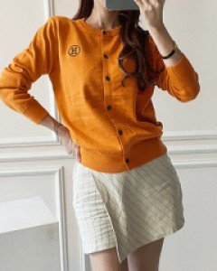 헤더 심플 베이직 니트 가디건