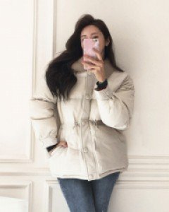 국내상품 / 마니또 밍크퍼 스트링 숏패딩 점퍼