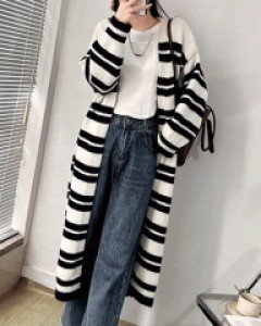 국내상품 / 조셉 배색 롱가디건