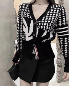 아벨 노블 하운드체크 가디건