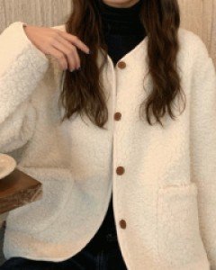 아니타 도톰 복실 양털 뽀글이 자켓