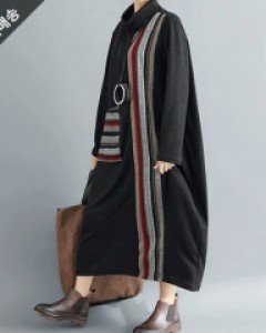 린다 목폴라 오버핏 롱 니트 원피스