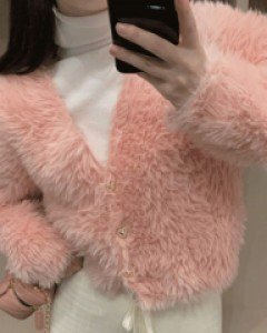 펠리아 복실복실 모헤어 가디건