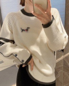 귀족퍼피 라인 버튼 하이퀄리티 니트