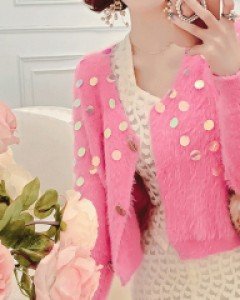 샤이나 블링블링 앙고라 가디건