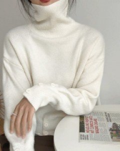 국내상품 / 리마 목폴라 버튼 니트