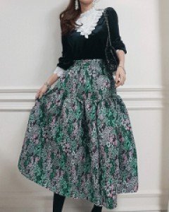 플라워가든 풍성한 롱스커트