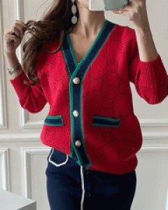 국내상품 / 낙낙하고 도톰한 곰가디건