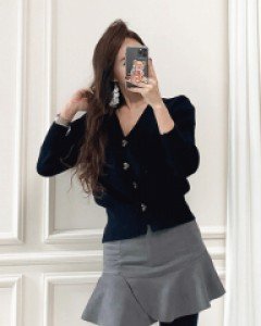 자밀 러브버튼 니트 가디건