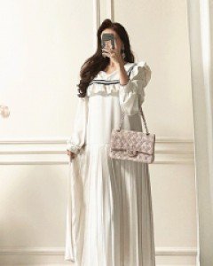 당일발송특가 / 소니에 플리츠 롱원피스 - 루즈핏 박시 롱원피스
