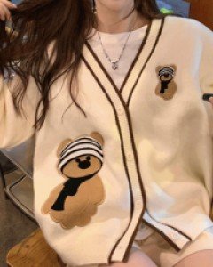 테디 귀엽자나 루즈핏 가디건