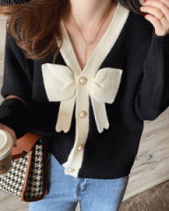 피에트 리본 소공녀 가디건