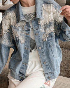 소더니아 시스루 쥬얼 데님 자켓