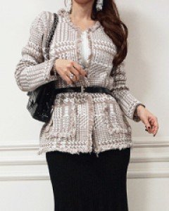 당일발송특가 / 마롱드 클래식 벨트 니트 자켓