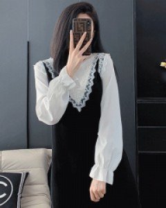 러브미 레이스 브이 원피스