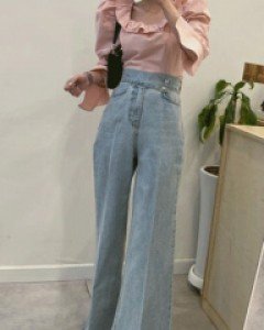 주세아 패셔니 와이드 데님 팬츠