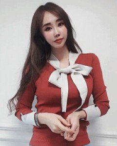 국내상품 / 비올라 리본 페미닌 니트
