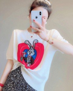 국내상품 / 당근맛있냐 귀여운 반팔 니트