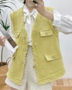 국내상품 / 슈슈 포켓 트위드 베스트 자켓