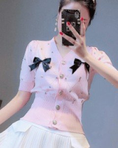 소니아 리본 페미닌 가디건
