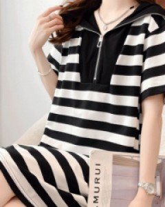 헤르만 빅카라 박시 집업 단가라 원피스