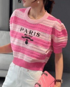 국내상품 / 바네사 컬러 단가라 니트