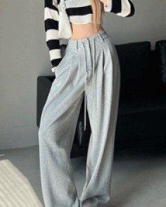 슈슈 뒷밴딩 와이드 팬츠