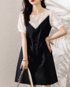 국내상품 / 세레나 블라우스 레이어드 원피스 - 빅사이즈 4XL까지