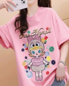 귀염둥이 단추 박시 티셔츠
