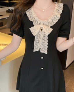 로아즈 리본 플레어 원피스 2XL까지