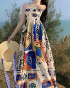 로베로 쫄쫄이 나시 롱원피스