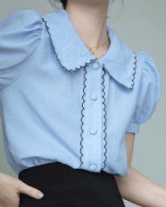 재플린 구름카라 블라우스