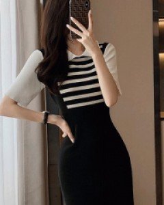 에리모 단아한 오피스 니트 원피스