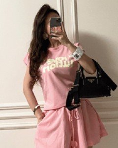 핑크러브 치마바지 트레이닝세트 - 여름 데일리룩